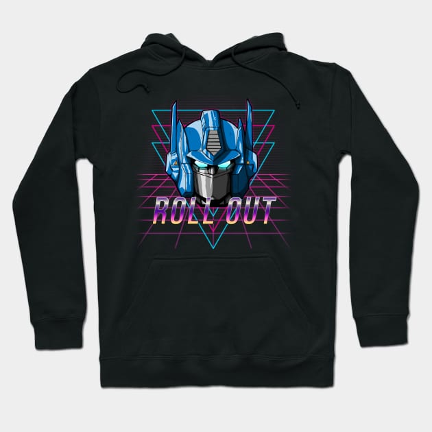 Roll Out - Retro Design Hoodie by BigHootchie's Super Art Emporium